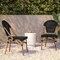 Flash Furniture Marseille French Bistro Stacking Chair, Blk Textilene Back & Seat, Aluminum Frame, Natural, 2PK 2-SDA-AD642107-BK-NAT-GG - alternate 4